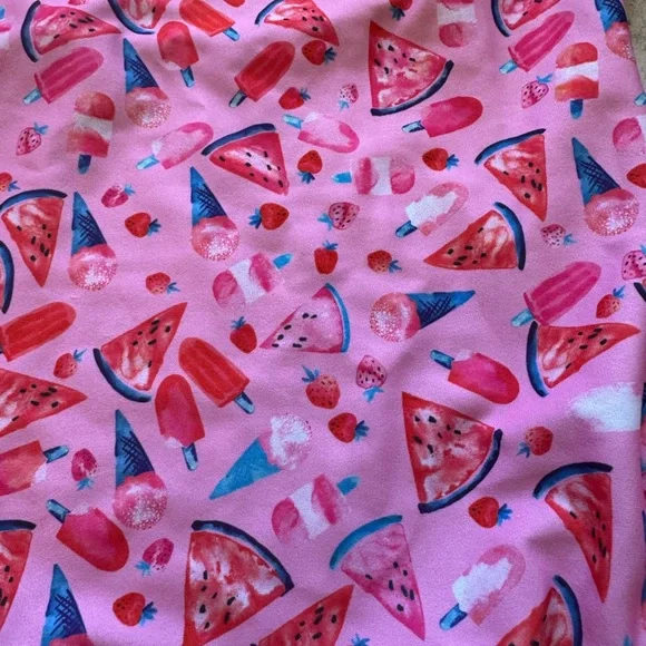 Jolyn Clothing Pink Watermelon Print One Piece Swimsuit - Picture 3 of 4